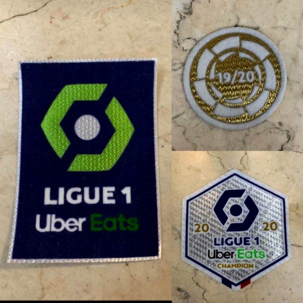 PASANG PATCH LALIGA BULAT 19/20 - PATCH LIGUE 1 - PATCH JUARA LIGA PRANCIS 19/20