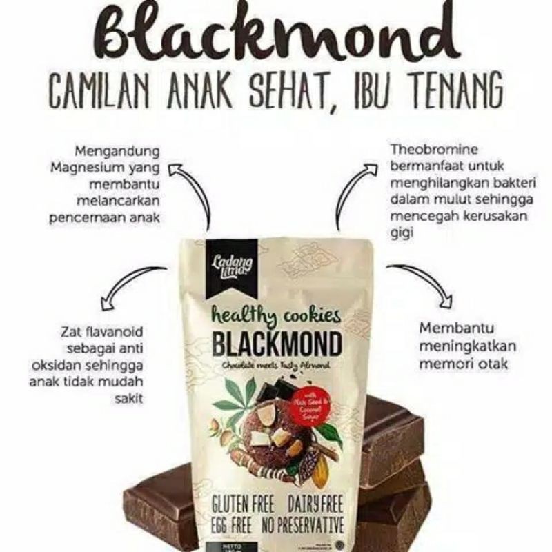 Blackmond Cookies by Ladang Lima Gluten Free Diary Free 180 gram