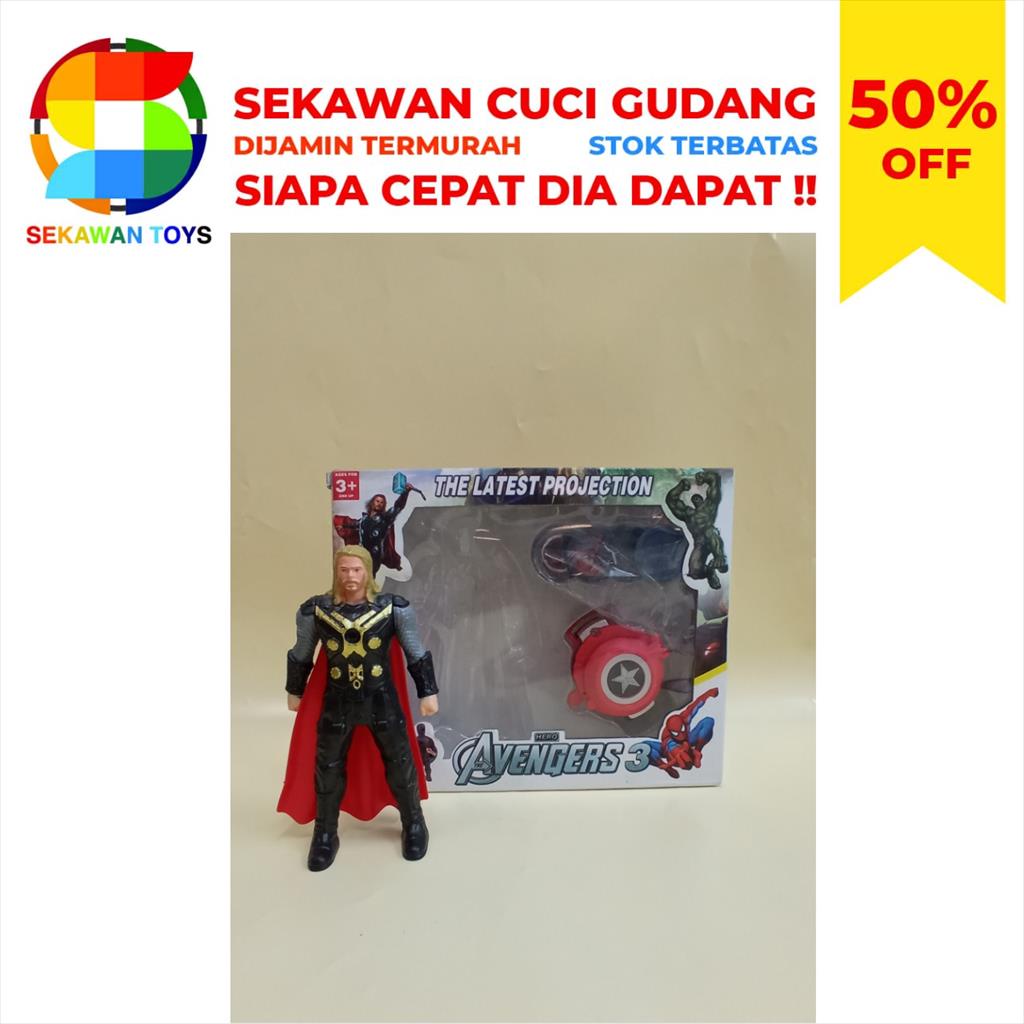 Mainan Robot/Avengers 3 + Senjata + 4 Koin Sekawan Sale 19