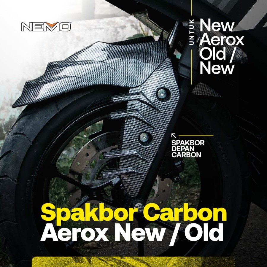 Spakbor Depan Aerox 155 Carbon Spakbor Depan Shark Carbon Aerox 155