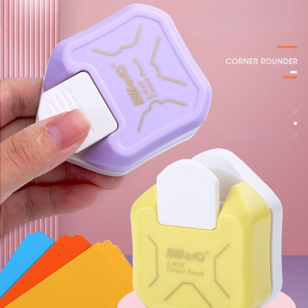 Mxbeauty Alat Pembulat Mini 3in1 Kertas Kartu Foto Perlengkapan Pemotong Sudut Trimming Corner Punch