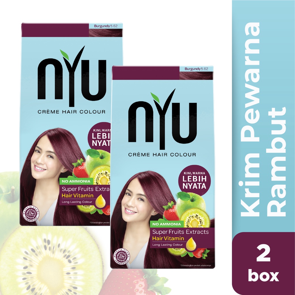 Jual Nyu Creme Hair Colour Burgundy X 2 Pcs Pewarna Rambut Shopee Indonesia