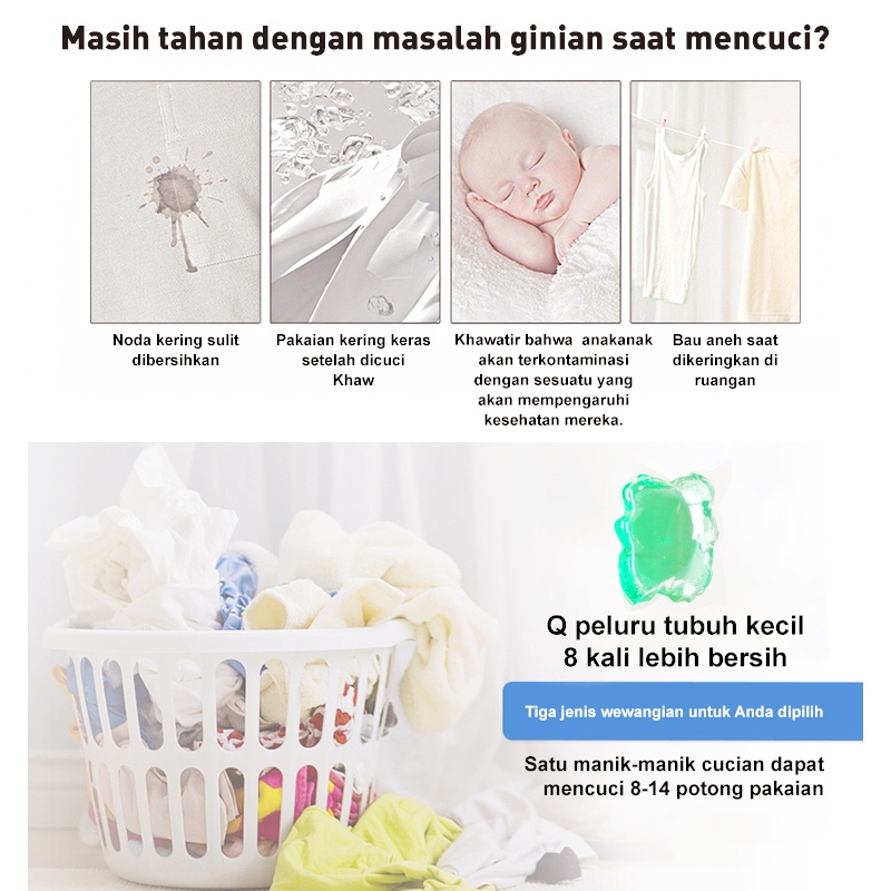 Laundry Gel Harum dan Bersih 30 Pcs