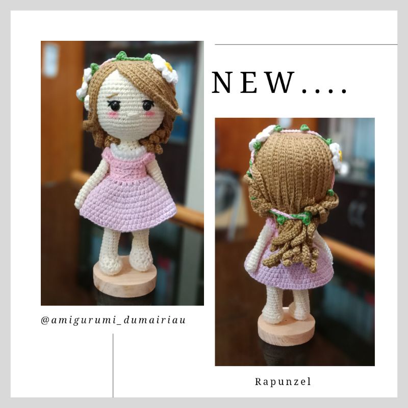 boneka rajut rapunzel / amigurumi rapunzel