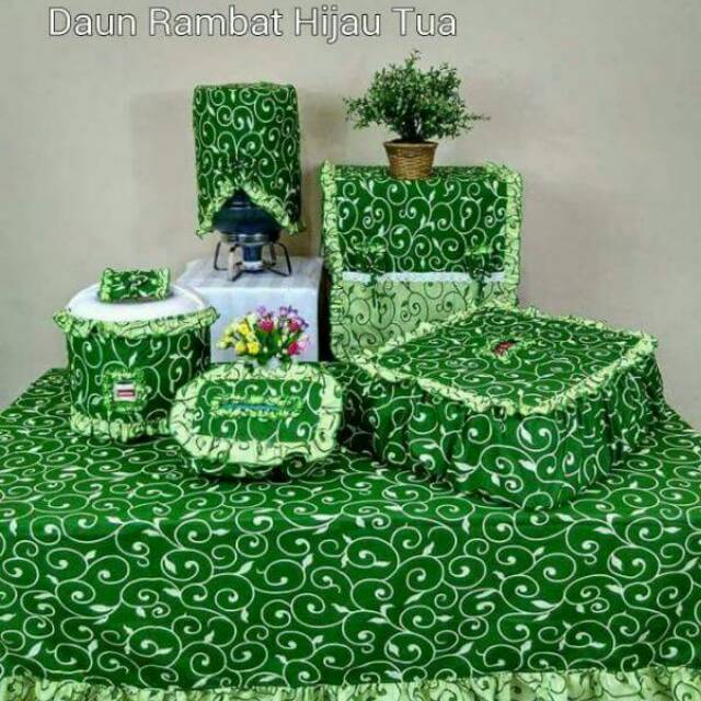 Po Kitchenset Daun Rambat / Hijau / Maroon / Ungu / Coklat / Hitam Putih