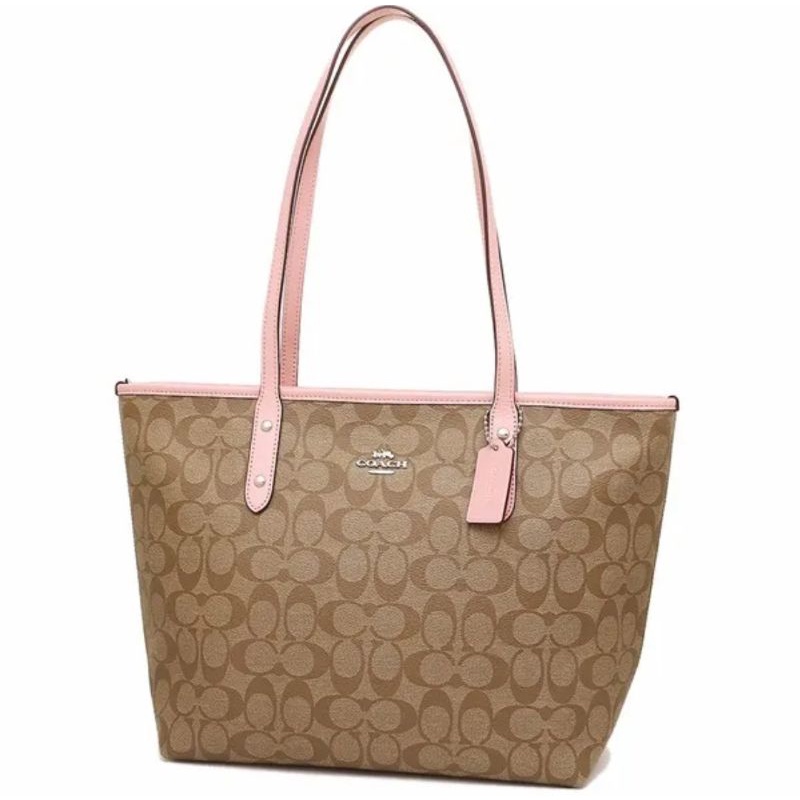 Coach City Zip Tote In Signature Canvas (C58292)