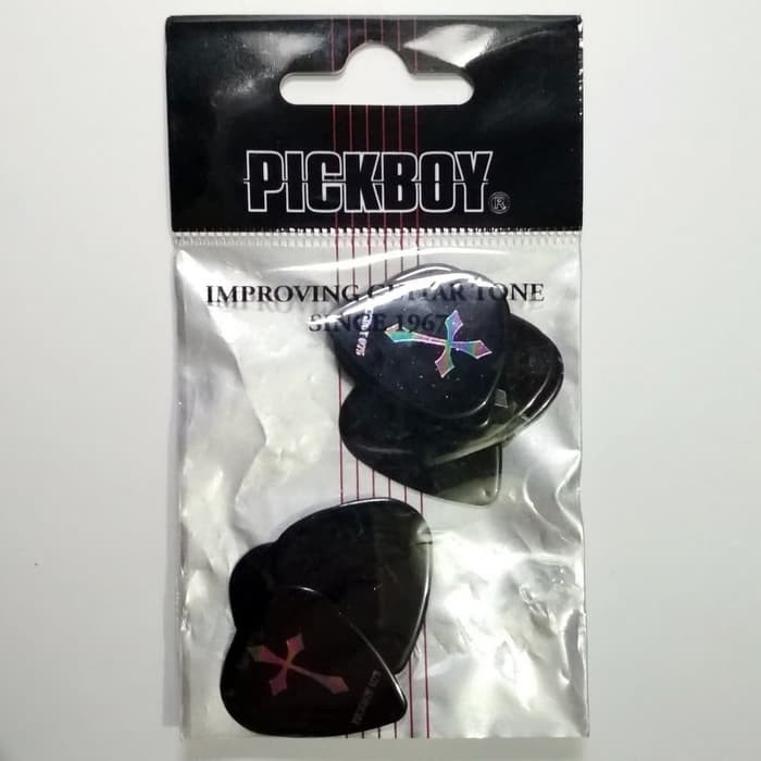 Pickboy Heavy Metal Christian Cross Celltex 0.75mm Pick Gitar