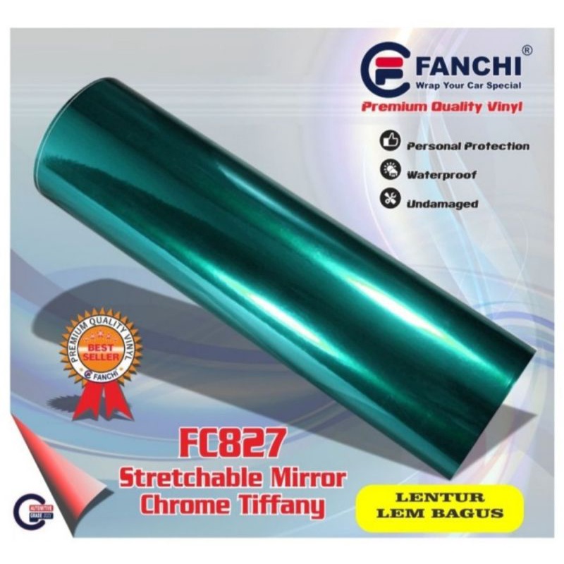 Sticker Fanchi FC827 Mirror Chrome Tiffany Chrome Lentur Premium Wrap