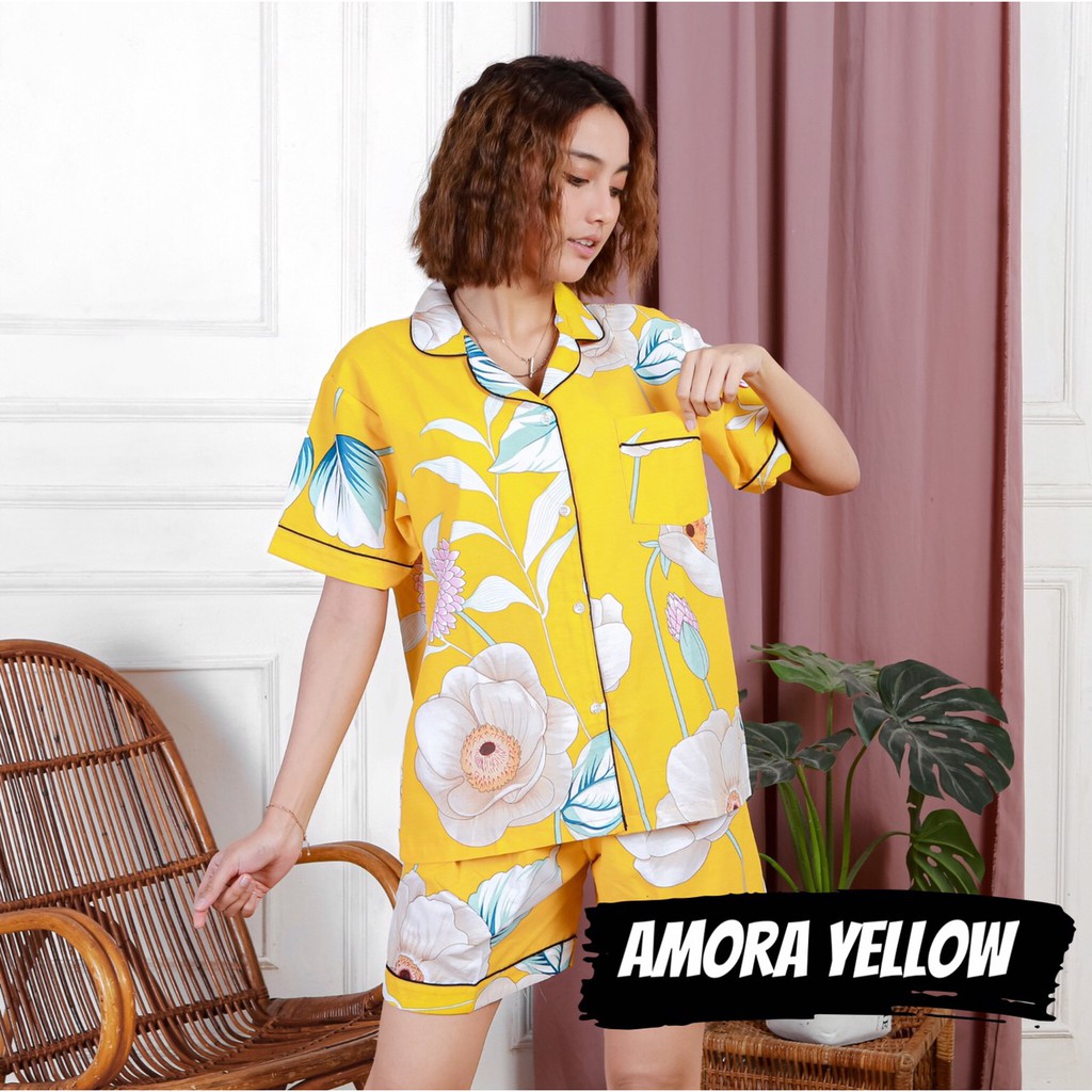 FLOWER BUNGA KEMBANG CANTIK Pajamas baju tidur piyama baju busui sleepwear murah baju wanita