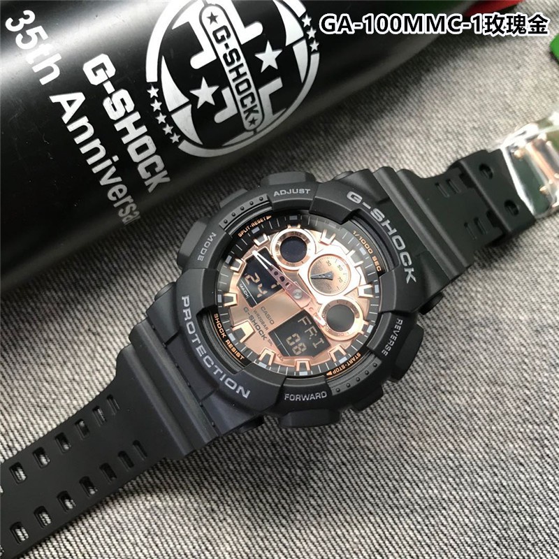 Casio Watch Jam Tangan Pria G-SHOCK Waterproof Men's Automatic LED Lighting Watch GA-100MMC-1A