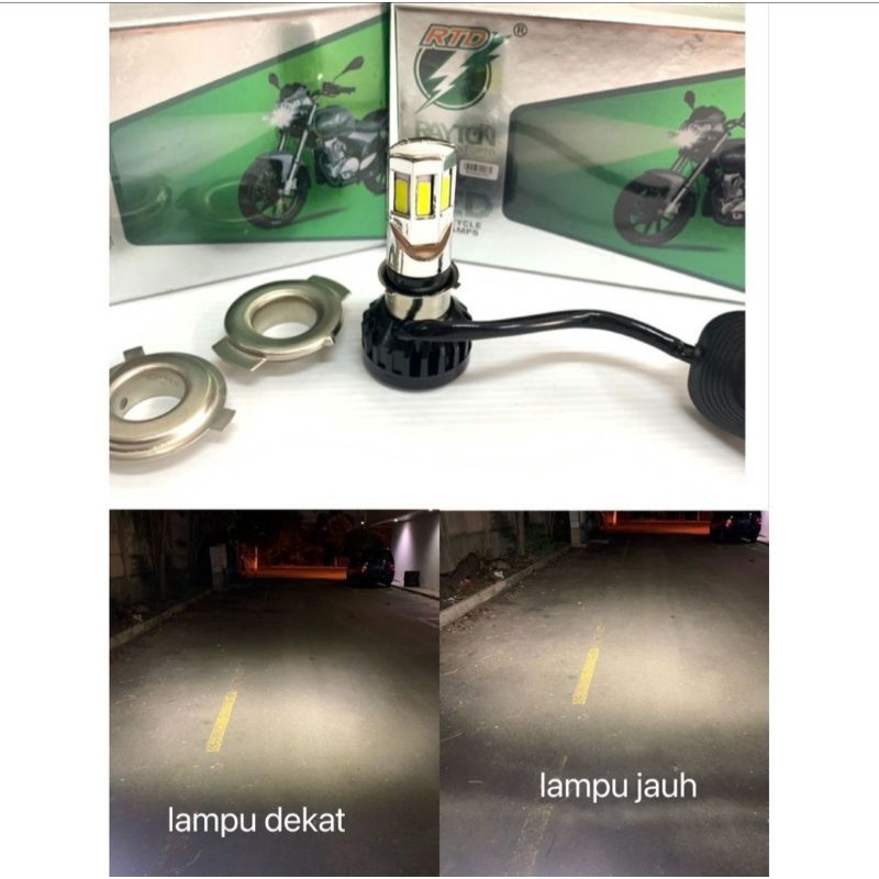 LED HID 6 SISI / 3 SISI RTD RAYTONE M02E M02D PUTIH ICE BLUE ORIGINAL