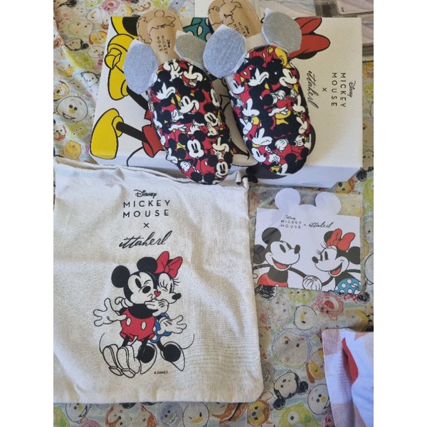 Ittaherl X Disney Mickey Mouse Oh Boy Mules Rouge Size 38