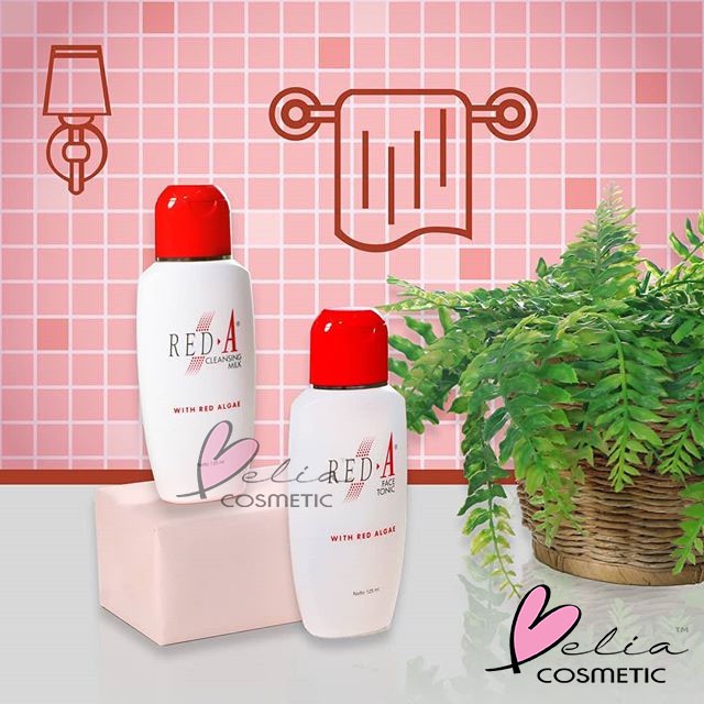 ❤ BELIA ❤ RED A Series (✔️ BPOM) Face Cleanser Facial Foam Face Tonic Moisturizer Eyebrow Cake Viva