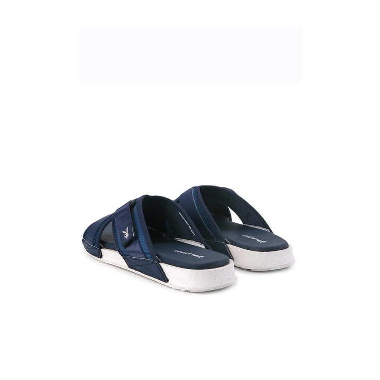 SANDAL SLIDE PLAYBOY PRIA ORIGINAL CASUAL BRANDED ASLI BIRU NAVY PL28