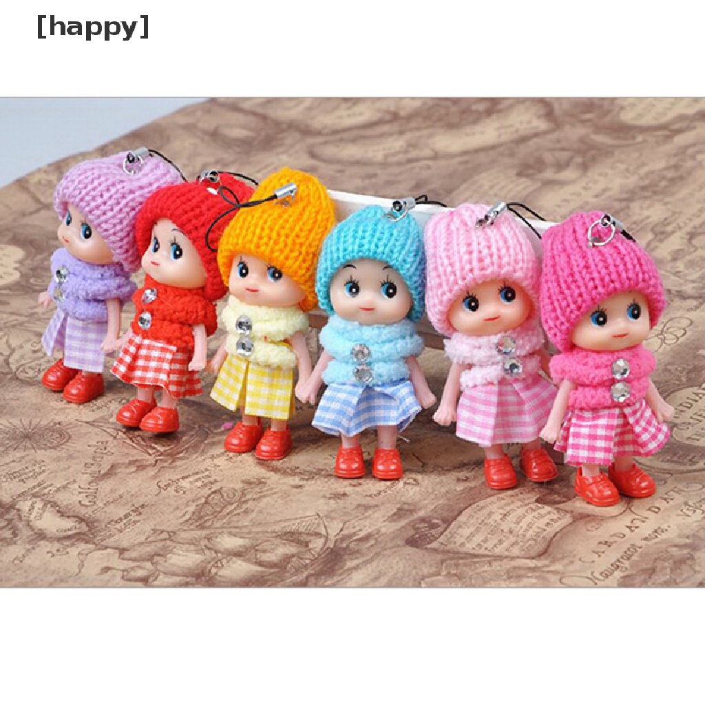 Ha 6pcs / Set Gantungan Kunci Bentuk Boneka Plush Hewan