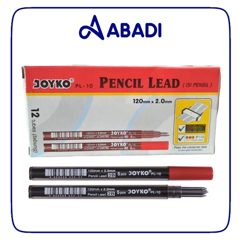 

ISI PENSIL MEKANIK JOYKO 2B PL-10 2.0MM (ISI 12PCS)