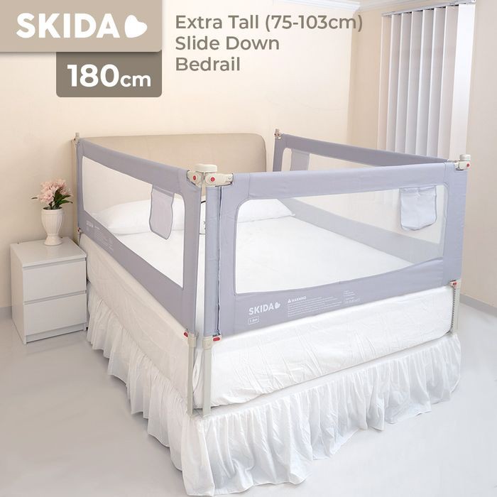 Jual Bedrail Skida 180cm Slide Down Extra Tall Bedrail Pengaman Ranjang ...