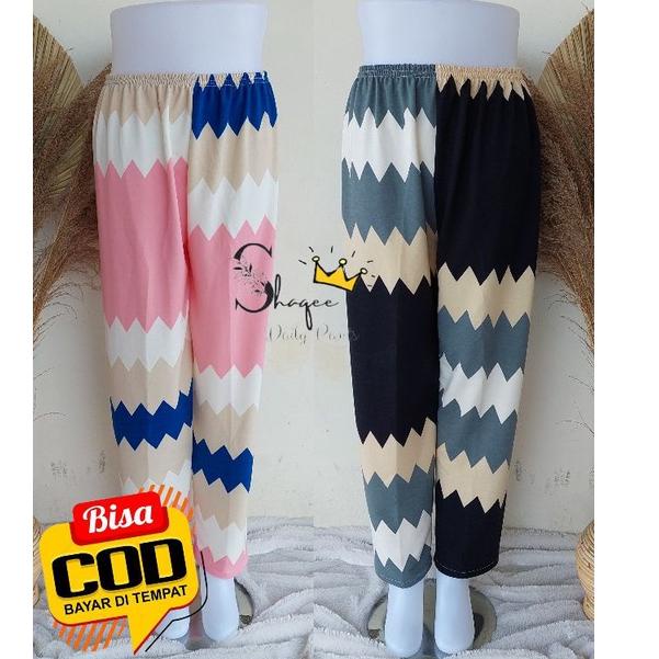 Wow Murah Meriah.. Celana Tidur Panjang Rumahan Wanita Pinggang Karet Kekinian Piyama Jumbo Bahan Ka