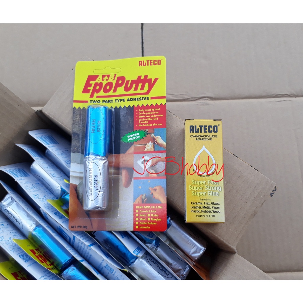 Lem Epo Putty ALTECO PORTING 50 g BELI DUA BELAS BIJI BONUS SATU BIJI LEM ALTECO BOTOL