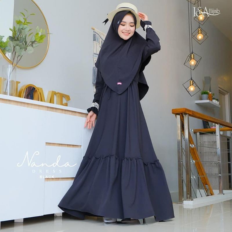 NANDA SYARI GAMIS SYARI UKURAN M - L - XL - XXL - XXXL - 4XL SET KHIMAR DRESS BUSUI TERBARU BAJU MURAH POLOS GAMIS KEKINIAN TERBARU SET JILBAB DRESS PREMIUM BERKUALITAS GAMIS TALI PINGGANG TERLARIS HITS GAMIS REMAJA MAXY DRESS PESTA FASHION MUSLIM SERAGAM