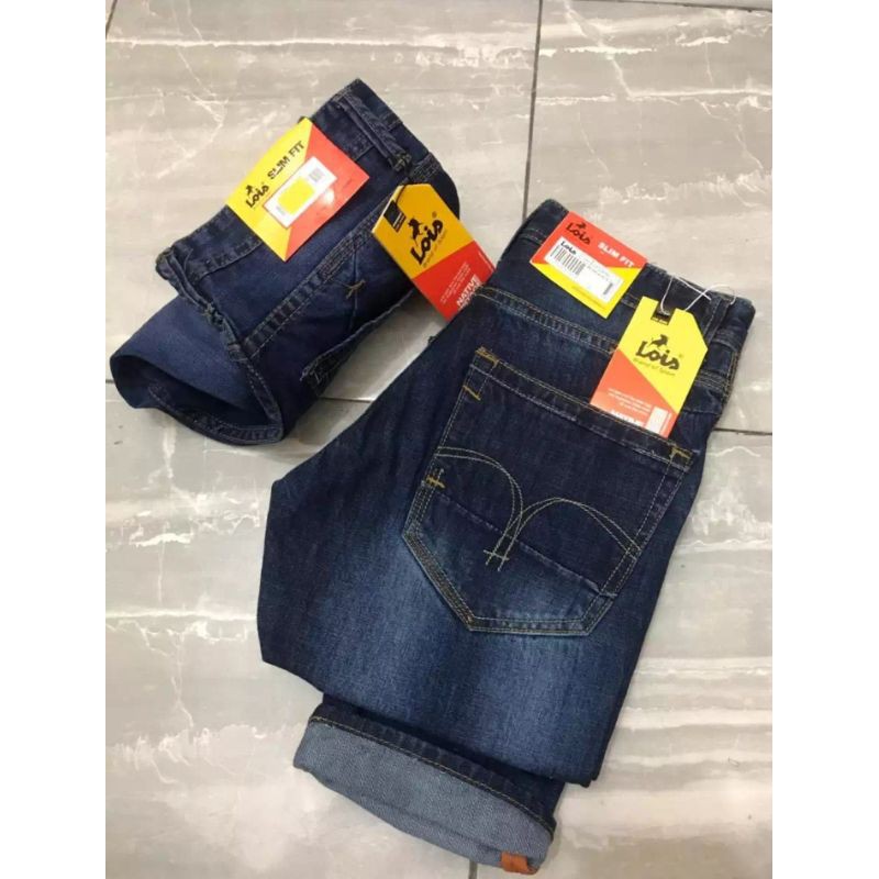 DJ // CELANA LOIS (27-38) PANJANG PRIA BAHAN ORIGINAL JEANS / CELANA COW KEKINIAN