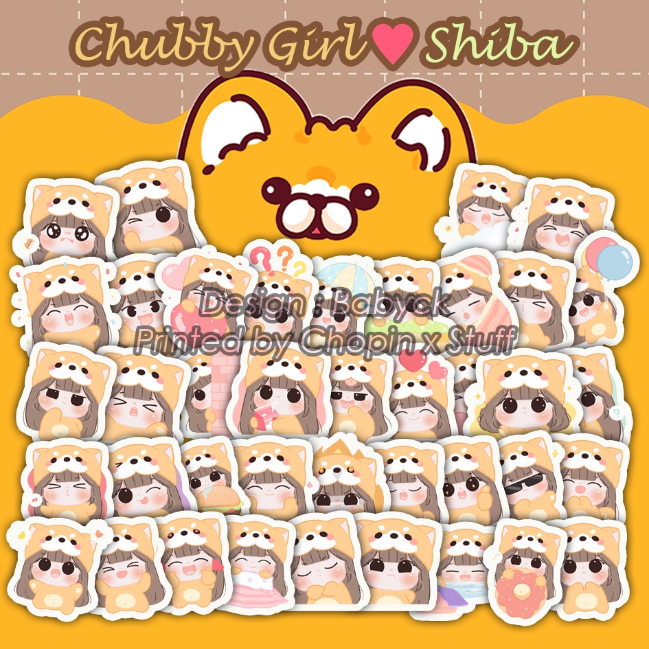 

Sticker Pack Chubby Girl Shiba (Babyck) / Stiker Shiba Inu Anjing Cute Lucu Imut @40pcs (chopin.x.stuff)