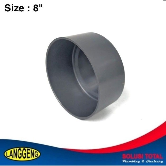 Dop Pipa 8 inci TUTUP PIPA PVC 8" / DOP POLOS PRALON 8 INCH
