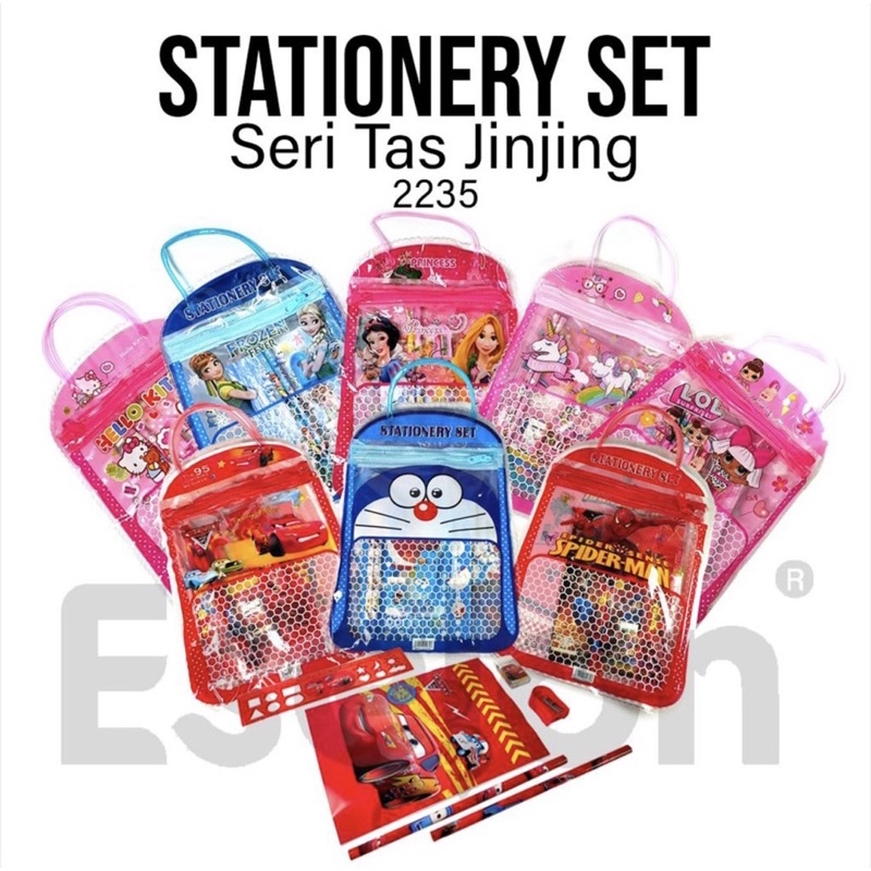 

STATIONERY SET TAS 7 in 1 | ALAT TULIS SET TAS JINJING 7 in 1