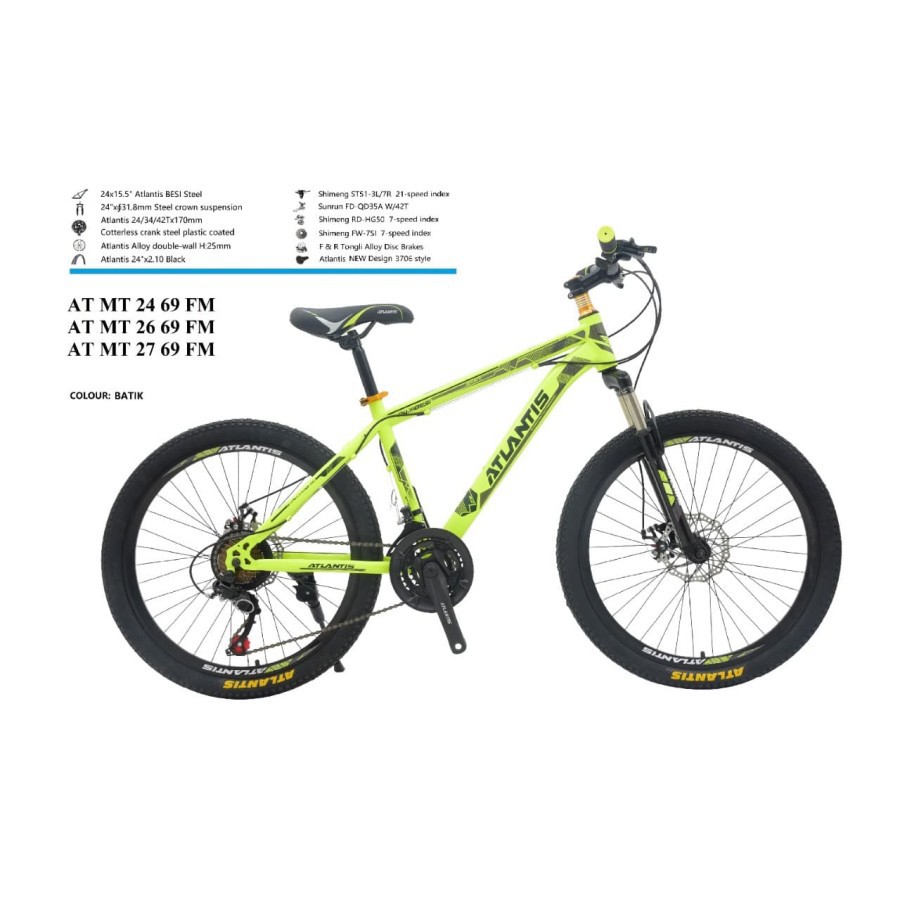 Sepeda Gunung MTB 26inch AT69 FM Atlantis