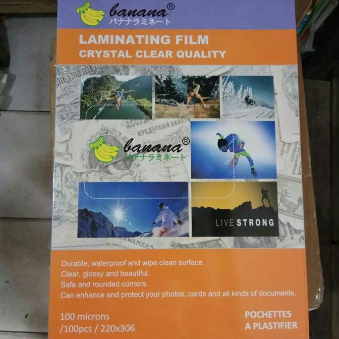

[BISA COD] Plastik Laminating A4 merk Banana (1 pak isi 100 pcs)