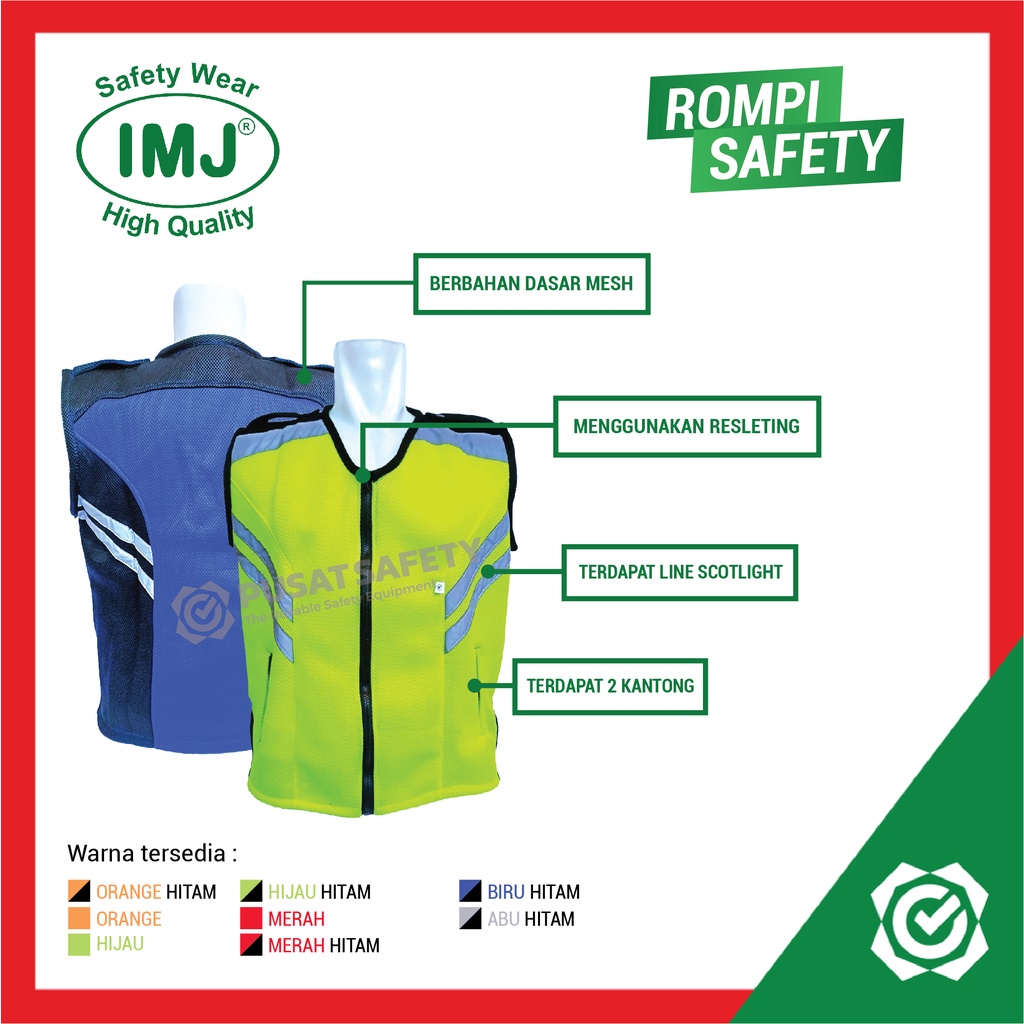 Rompi Safety Proyek Double Mesh IMJ