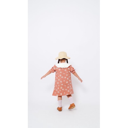 DAISY DRESS - Baju Setelan bunga motif kekinian Anak Bayi Baby Kids Cewek Perempuan syakila Lucu Murah 1 2 3 4-4