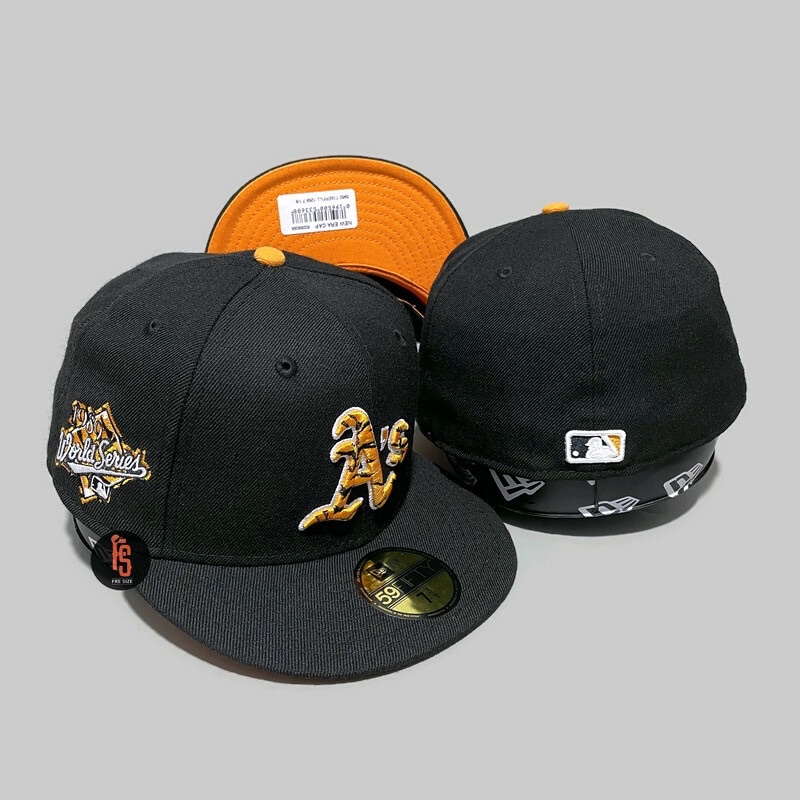 TOPI NEW ERA ORIGINAL 5950 WS 1989 TIGERFILL OAKLAND ATHLETICS BLACK