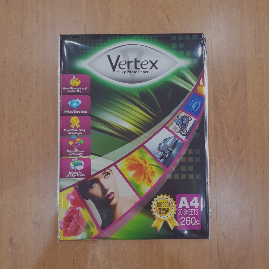 Kertas Foto Vertex Silky/Kasar 260G