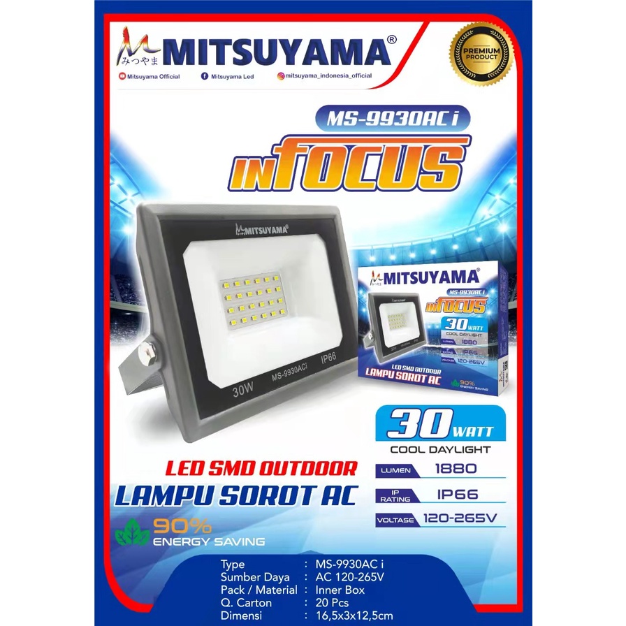 Lampu sorot kap sorot floodlight 30watt 50watt 100watt 150watt 200watt mitsuyama