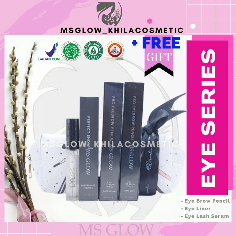 EYE SERIES MS GLOW / Eye Lash Serum ms glow / Eye Liner ms glow / Eye Brow Pencil