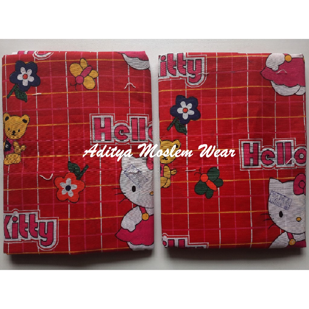 URUNG KASUR KAPUK NO 2 RENDENG 140X200 CM MOTIF HELLO KITTY SARUNG KASUR ISI KAPUK KULIT KASUR KAPUK