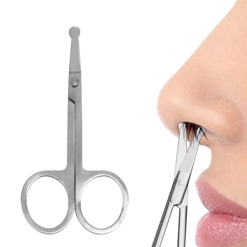 Nose Hair Trimming Scissors / Gunting Bulu Hidung Silver [A-37]