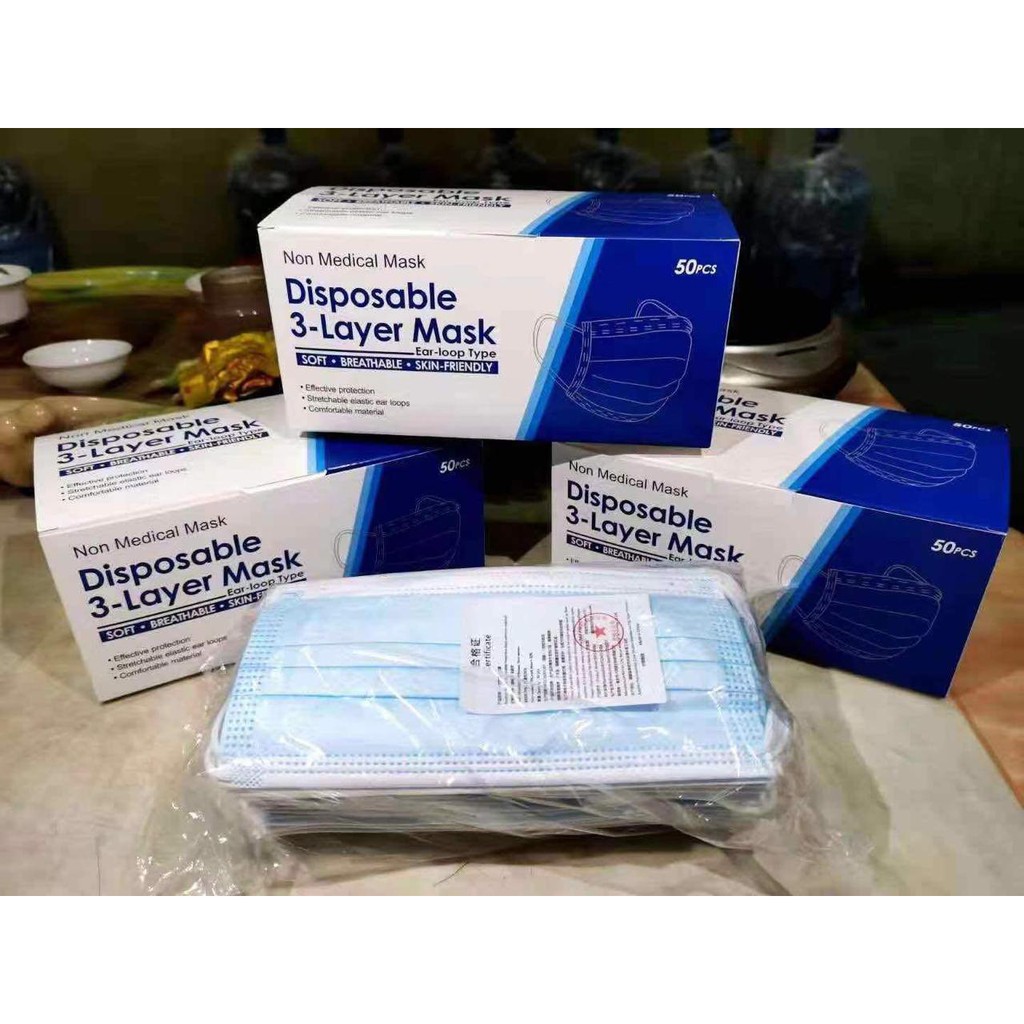 [READY] Disposable Masker 3 Ply Facemask Earloop