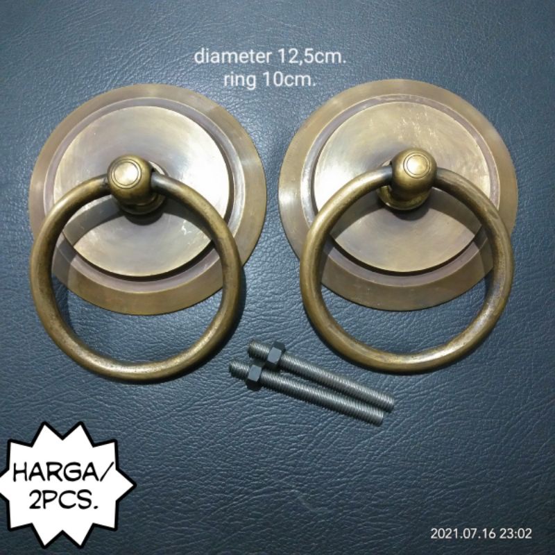 Handle pintu rumah antik diameter 12cm. harga /2pcs.