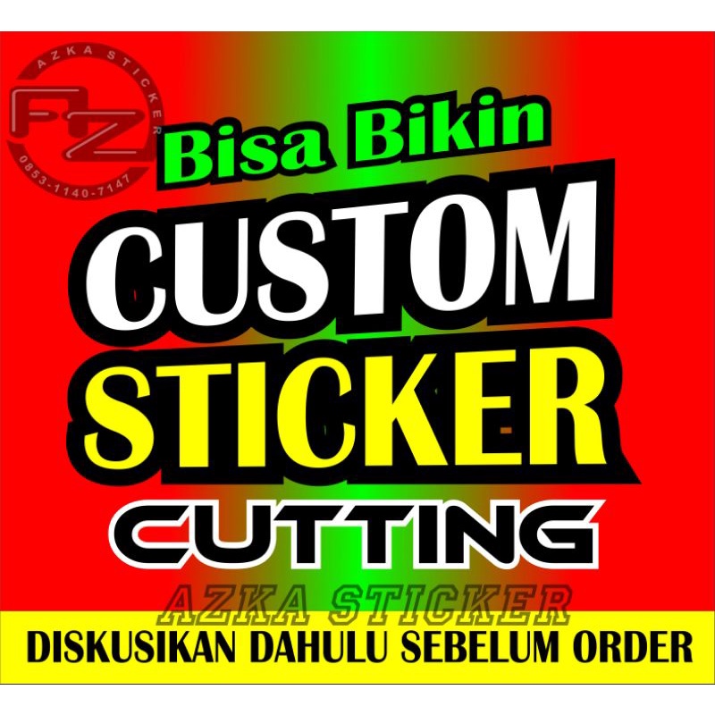 sticker  custom, Sticker etalase, Sticker gerobak cutting sticker