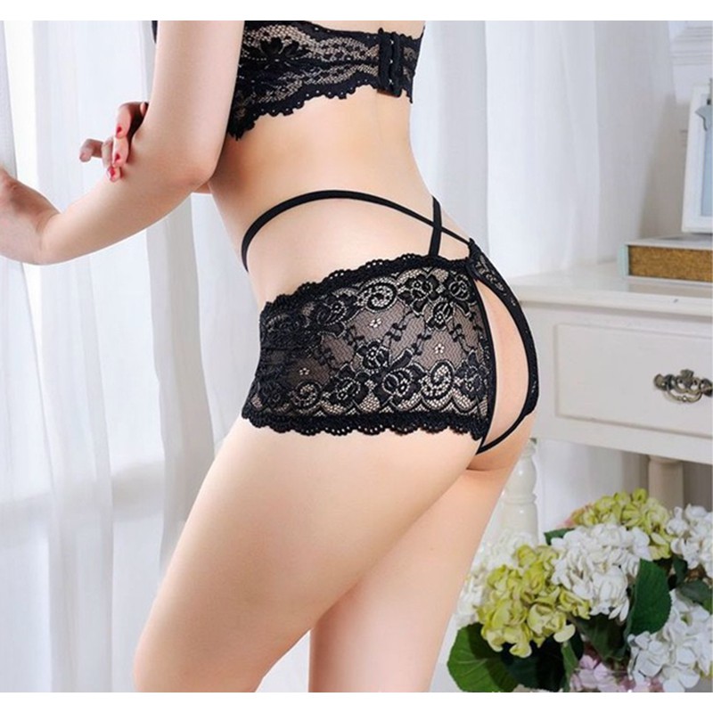 Celana Dalam Wanita bolong Pinggang Open Sexy G String Lace transparan Celana C216