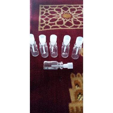 BOTOL 3ML BOTOL TESTER 3 CC ISI 100 PCS SUDAH SAMA TUTUPNYA