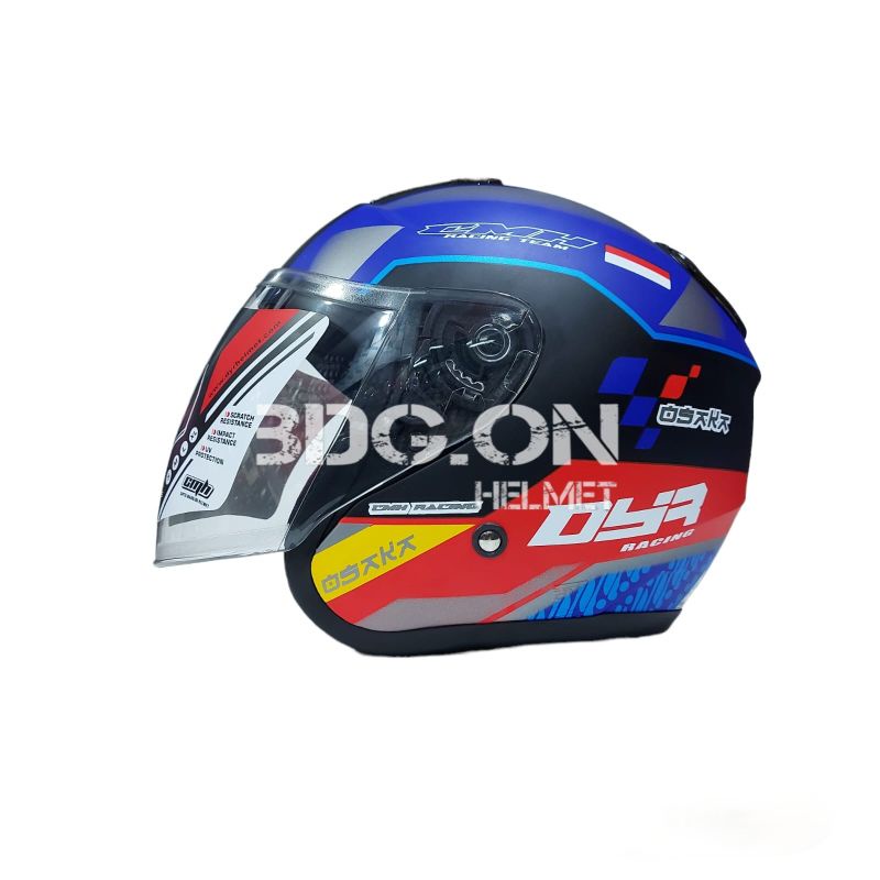 Helm DYR OSAKA KYOTO Motif MANDALIKA Hitam Doff