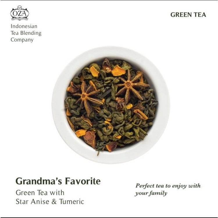 

OZA Tea - Grandma's Favourite | Artisan Tea - Green Tea | Specialty Grade | Teh Premium | 40 gram (20 cups)