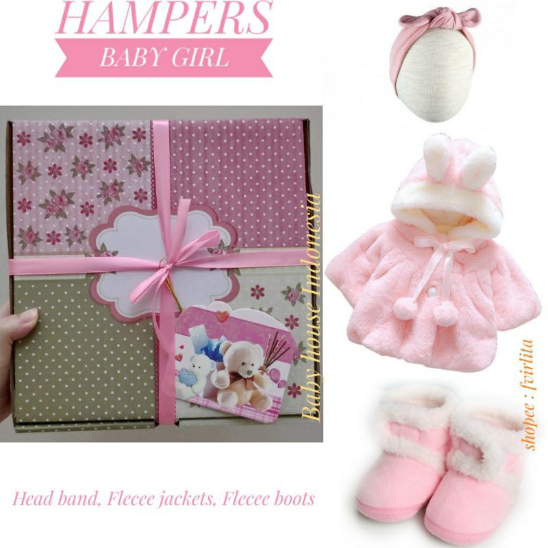 HAMPERS KADO LAHIRAN BAYI PEREMPUAN PAKET BABY GIRL HAMPER GIFT BOX PREMIUM EXCLUSIVE PAKET JAKET BULU BAYI PEREMPUAN BABY FUR JACKET BABYHUIS-1