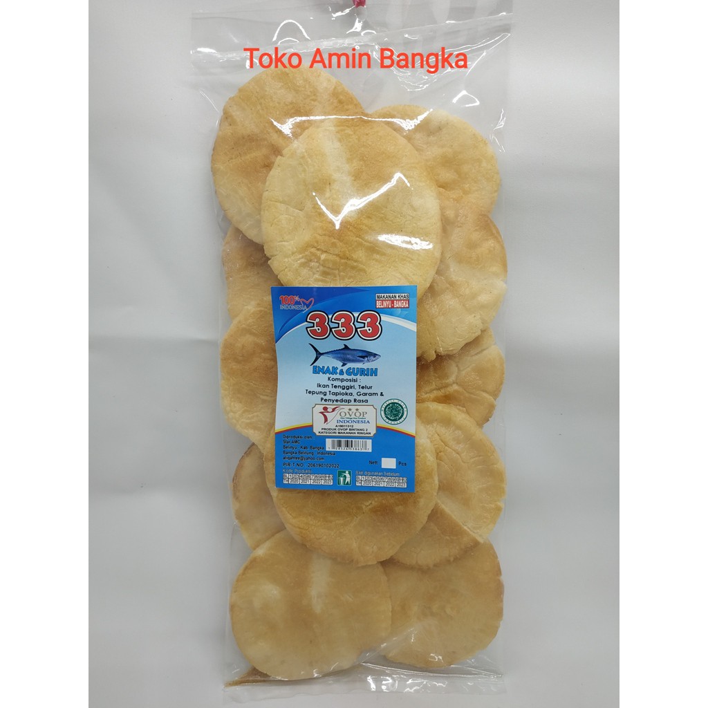 

KERUPUK KEMPELANG PANGGANG KHAS BELINYU BANGKA CAP 333/69 SEDANG