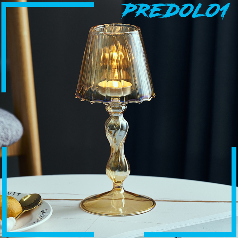 [PREDOLO1]Glass Tall Candle Holders Candles Candlesticks Decorative Candlestick