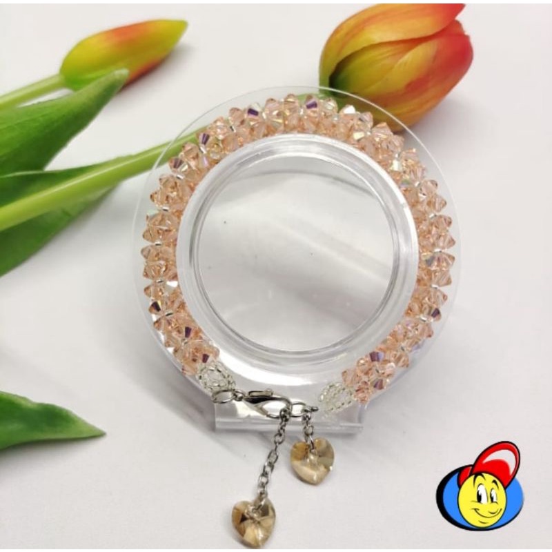 Gelang Kristal Swarovski AG003 Manik Kristal Swarovski Austria Original