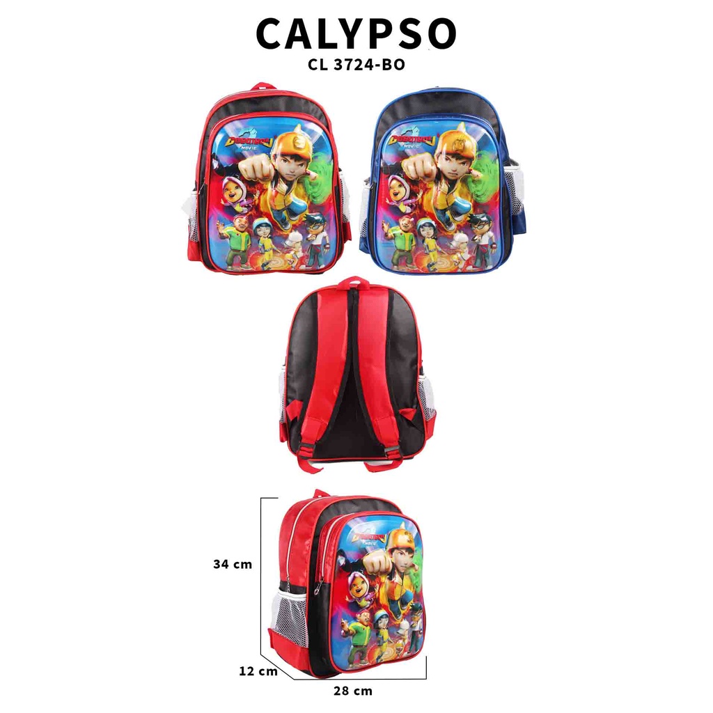 [KLIKTAS] Tas Ransel Anak Cowok Lampu LED SD TK Calypso 3724 Backpack Sekolah Laki Karakter Kartun Superhero Pahlawan